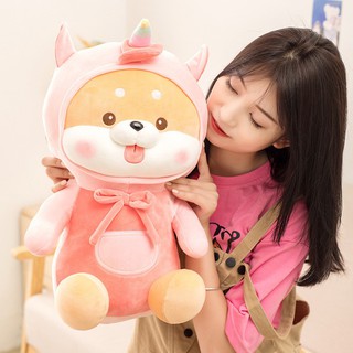 Gấu bông chó Shiba cosplay hình kỳ lân kích thước 40-50-60cm Buenoo store