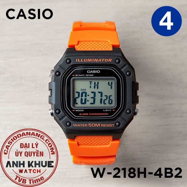 Đồng hồ nam dây nhựa Casio chính hãng Anh Khuê W-218 Series
