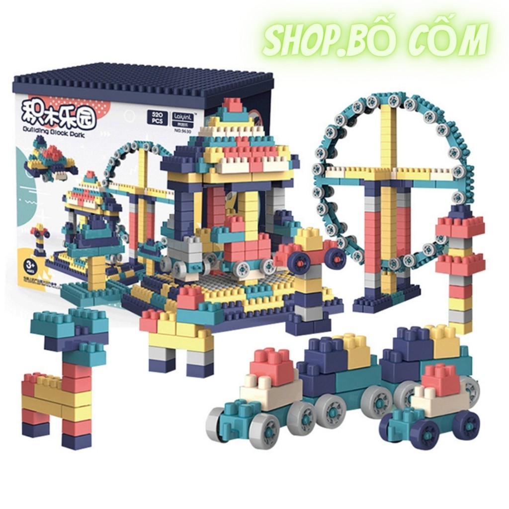 Bộ Lego 520 Chi Tiết Mẫu Mới 2021, Nhựa ABS cao cấp, Nhiều hình dáng, màu sắc khác nhau - Shop Bố Cốm