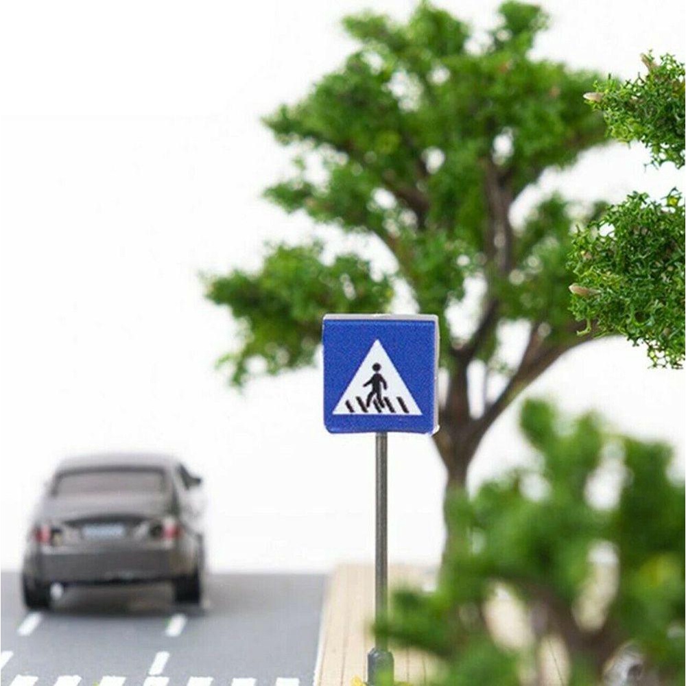 Mô Hình Biển Báo Giao Thông Mini Tỉ Lệ 1 / 87 Dùng Trang Trí DIY