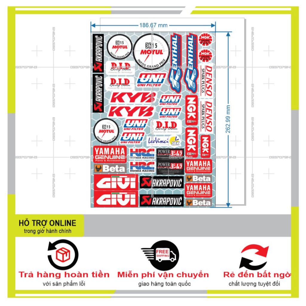 LOGO STICKER TRANG TRÍ XE MÁY 05 - DUNG DECAL