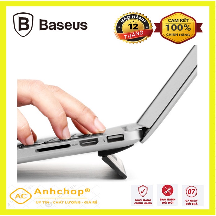 Đế Nâng Macbook Tản Nhiệt Laptop Baseus Papery Notebook Holder Siêu Mòng, Nhẹ, Dể Xếp Gọn, Hợp Kim Aluminum