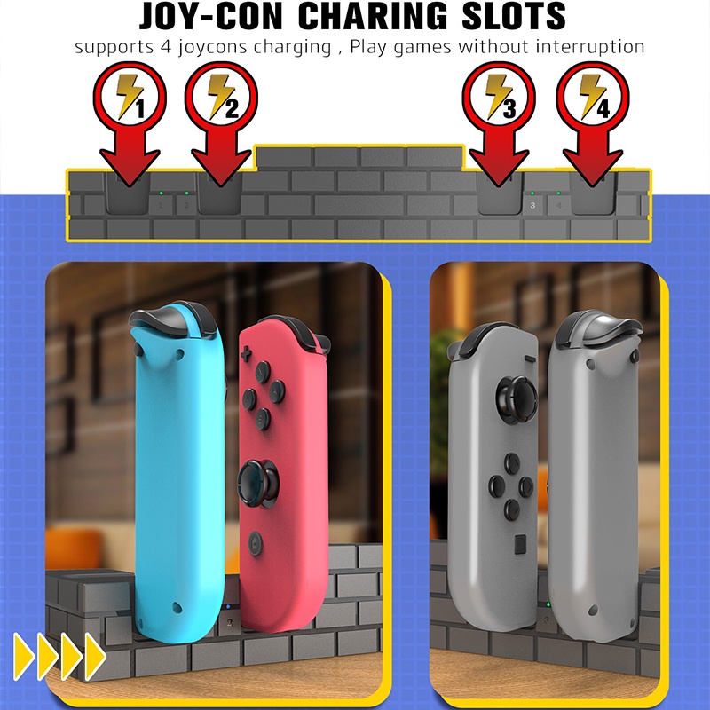 Đế Sạc Tay Cầm Chơi Game Nintendo Switch Kèm Ngăn Đựng Thẻ Tiện Dụng