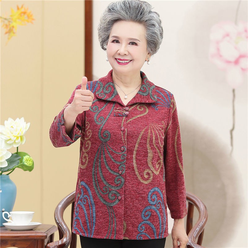 Áo Khoác Mỏng Thời Trang Mùa Thu Cho Phụ Nữ 60-70 Tuổi 80 Tuổi