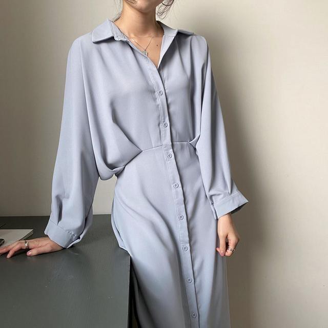 Đầm Sơ Mi Thiết Kế LANANA CLOTHING Dáng Suông Dài Size 50-58kg