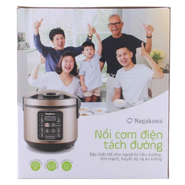 Nồi cơm điện tách đường 1.8L NAGAKAWA NAG0120 chính hãng | BigBuy360 - bigbuy360.vn