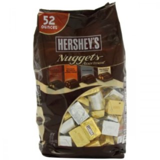 Kẹo socola sữa, hạnh nhân hỗn hơp Hershey's Nuggets Chocolate của Mỹ bịch 1.47kg date 08/2020