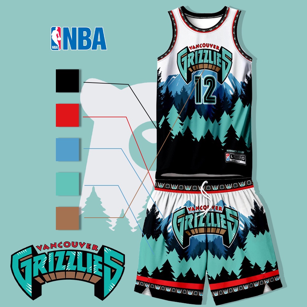 Bộ Quần Áo Bóng Rổ Vancouver Grizzlies JA Morant HG Concept