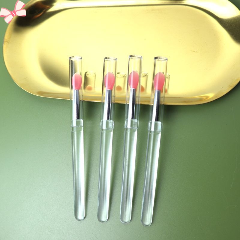 Cọ Tô Son Môi Bằng Silicone Đa Năng Kèm Nắp Đậy Chống Bụi