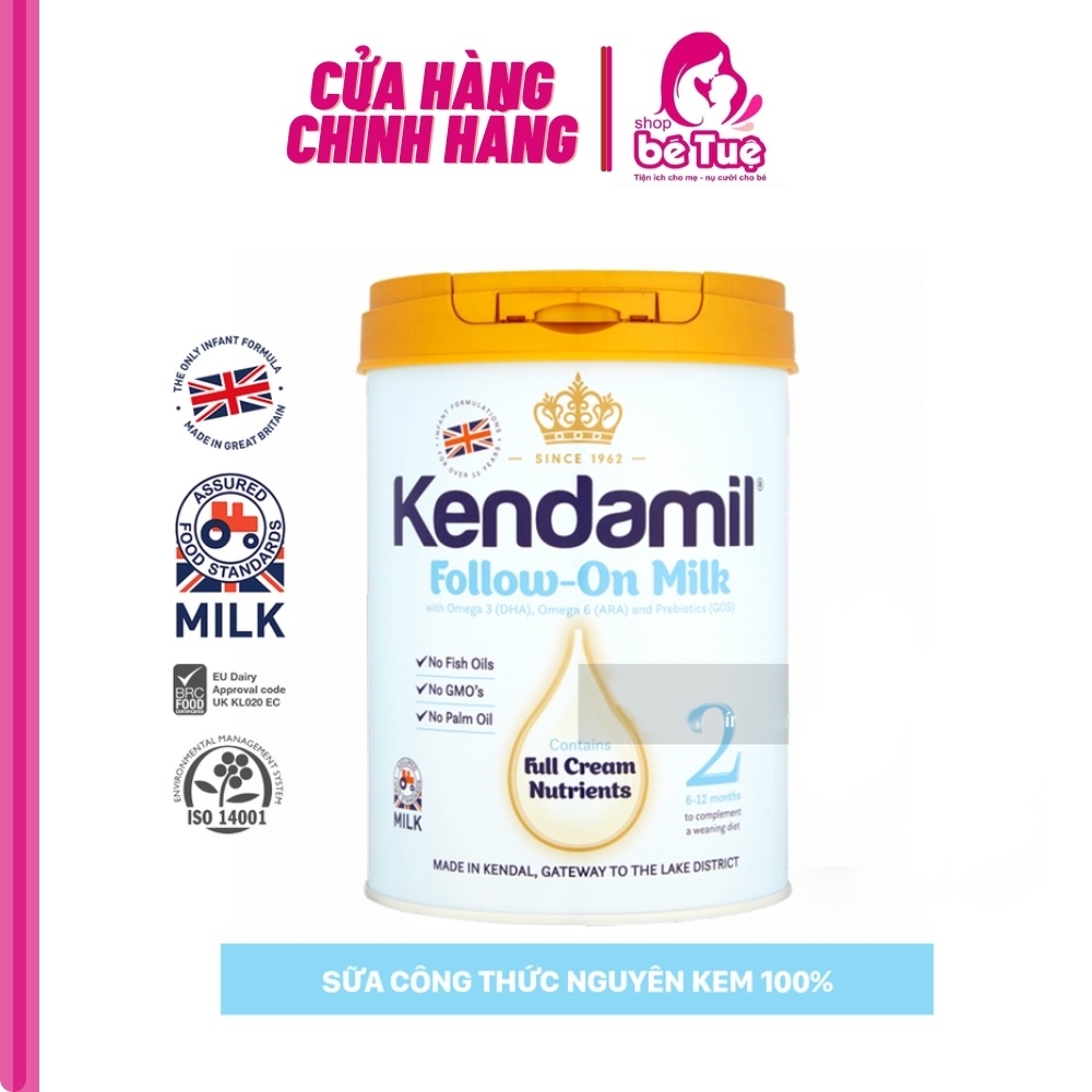 Sữa Kendamil, sữa bột nguyên kem cho bé Kendamil xuất xứ Anh Quốc số 1-2-3 900g (Date 2022)