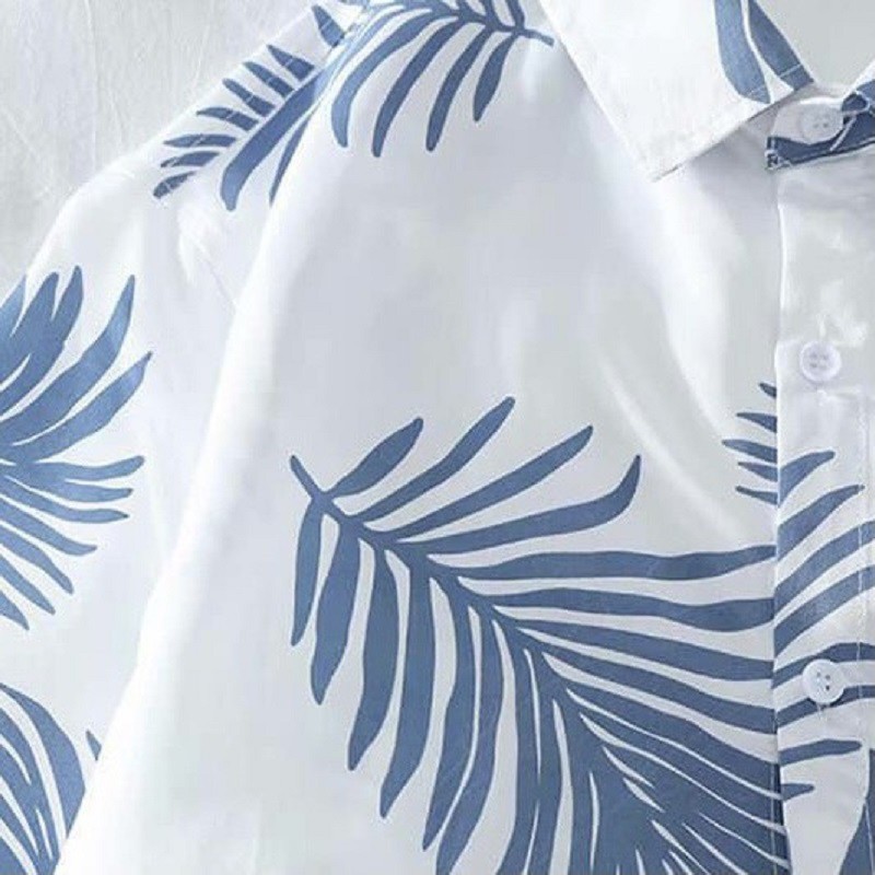 Áo sơ mi đi biển, bộ đồ đôi hoạ tiết nam nữ-vải kaki thoáng mát 1132 | BigBuy360 - bigbuy360.vn