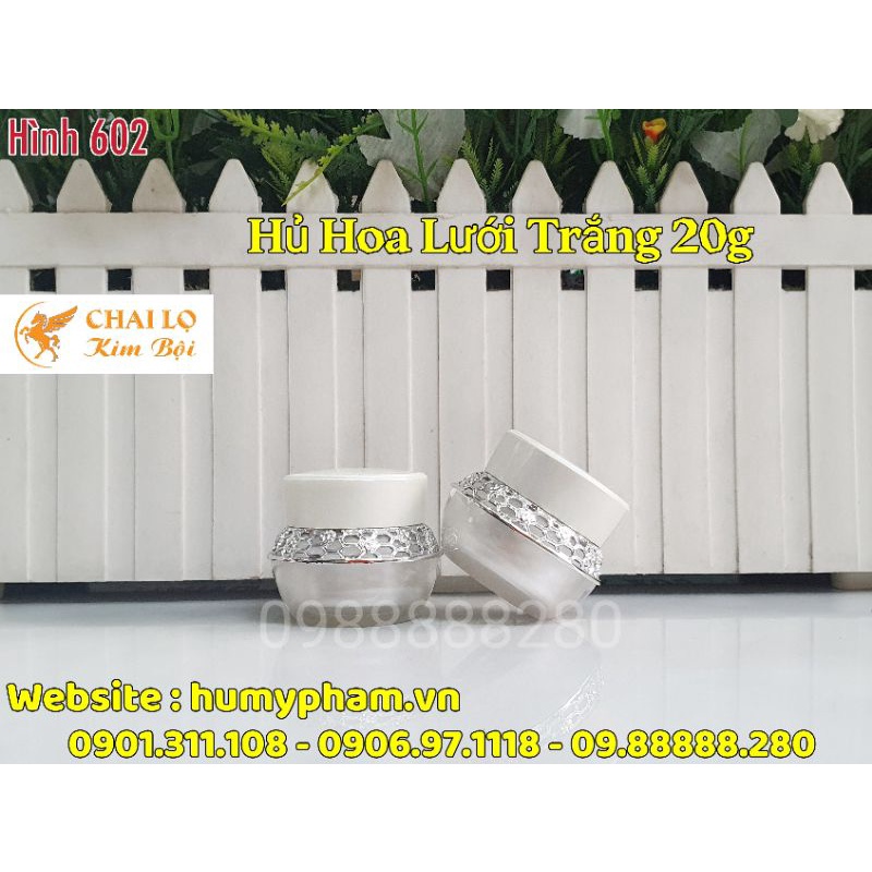 HỦ ĐỰNG KEM FACE - Hủ Hoa Luới Trắng 20g