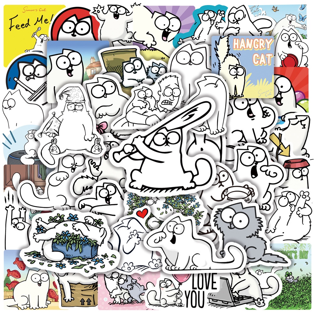 Bộ 10/25/62 Miếng Dán Hoạt Hình Chống Nước Trang Trí Va Li Ván Trượt/Guitar/Xe Máy