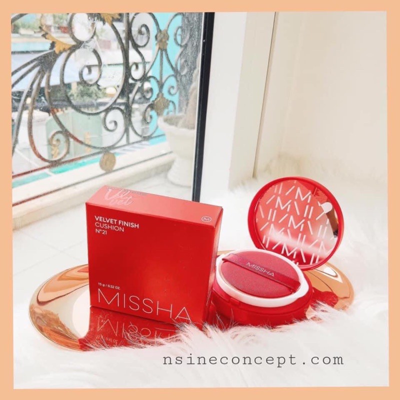 PHẤN NƯỚC MISSHA VELVET FINISH CUSHION SPF50+/PA+++ MÀU ĐỎ