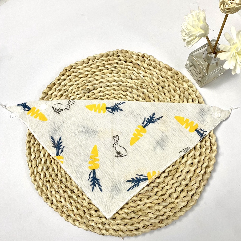 Yếm ăn dặm tam giác cho bé vải xô ( Combo 10 cái )