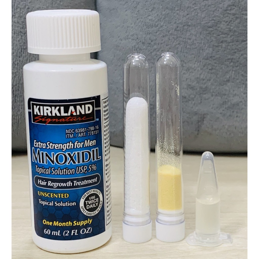 Combo Minoxidil Kirkland 5% + LCLT + Retinol + PEO, Tăng tối đa tác dụng cho râu