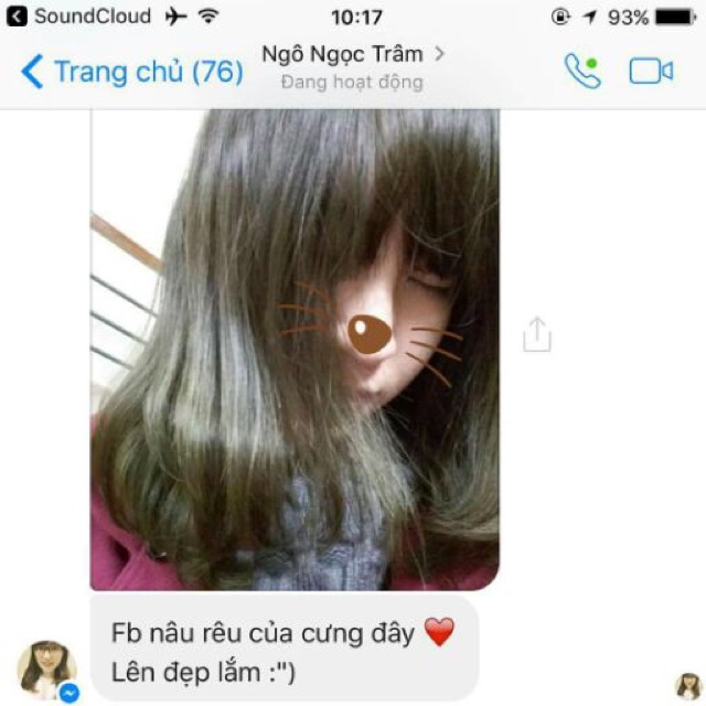 Thuốc nhuộm màu nâu rêu tặng trợ dưỡng