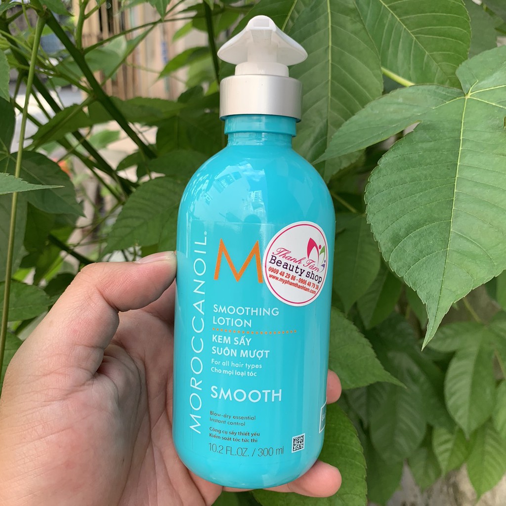 Chính hãng  Kem sấy suôn mượt dành cho tóc xoăn Moroccanoil Smoothing Lotion 300ml ( Lotion Lissante)