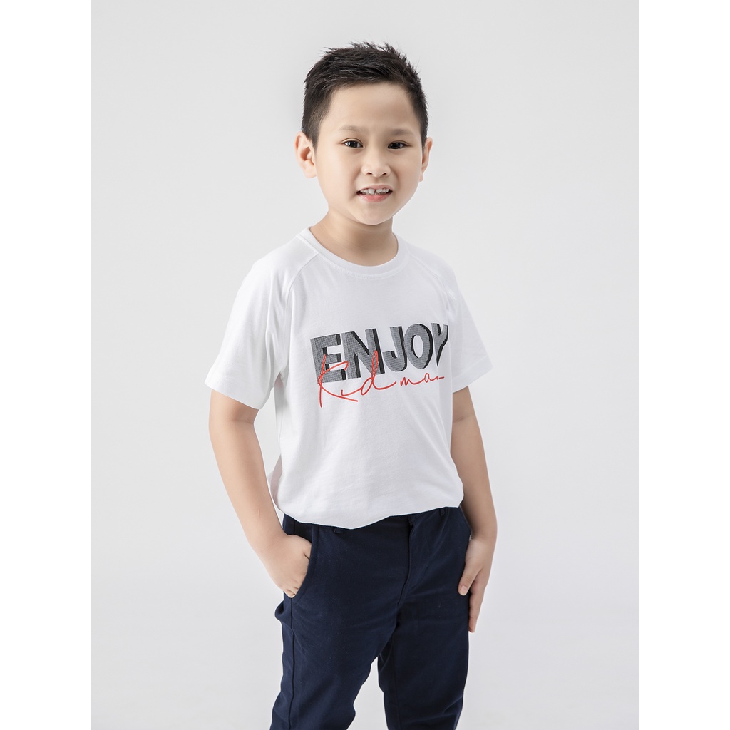 Áo thun cho bé nam ARISTINO - KIDMAN phom vừa vặn, 100% cotton mềm mại, thấm hút tốt - DTS007S1