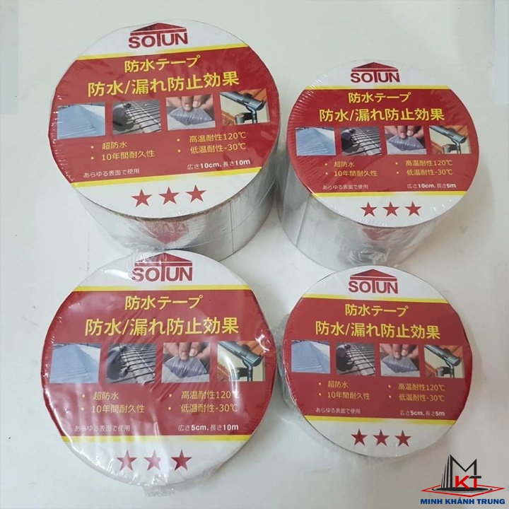 Băng keo chống thấm Nhật Bản SOTUN , Miếng dán chống thấm dột mái tôn, tường nhà