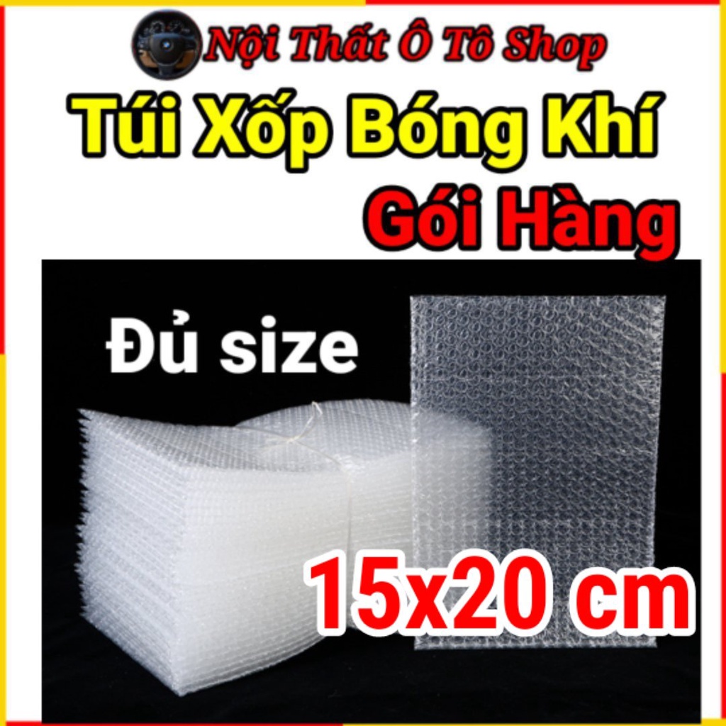 Túi Bóng Khí - Túi Nilon Xốp Hơi Đóng Hàng An Toàn - 10 TÚI 15x20 CM | Nội Thất Ô Tô Shop