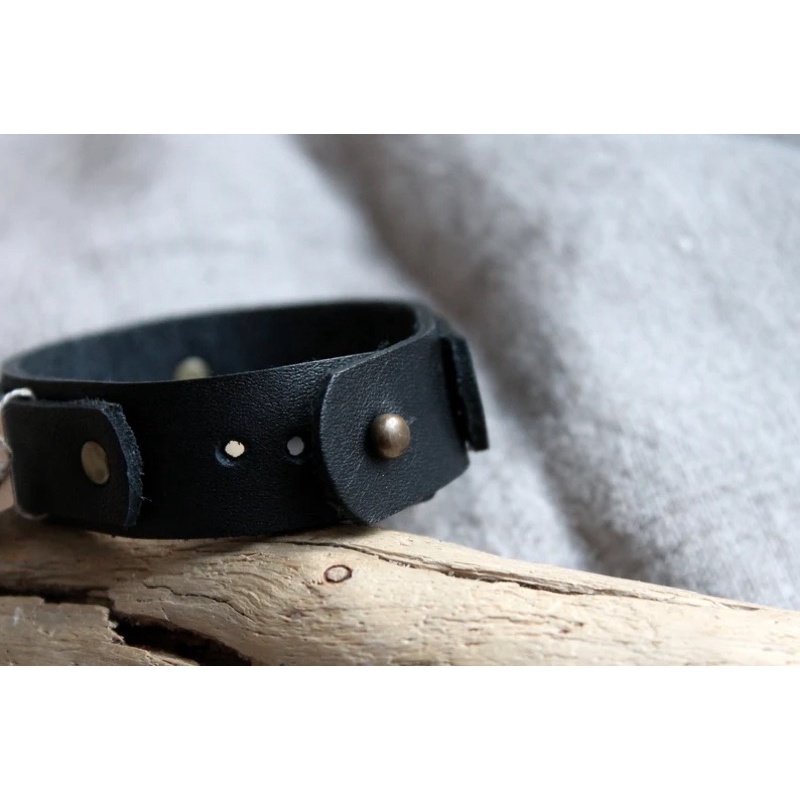 Vòng Tay Da Unisex Da Bò Thật Làm Thủ Công Handmade