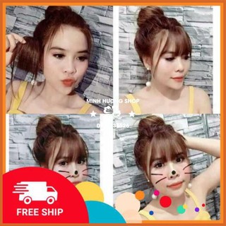 Giá sỉ tóc giả mái thưa pha tóc thật