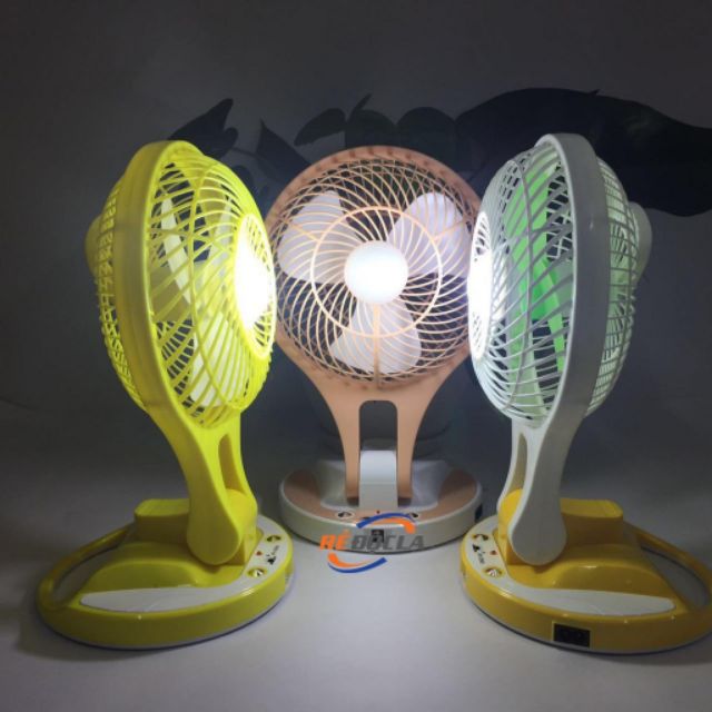 [Mã ELHA22 giảm 5% đơn 300K] Quạt Sạc Tích Điện Có Đèn Mini Fan JR-5580