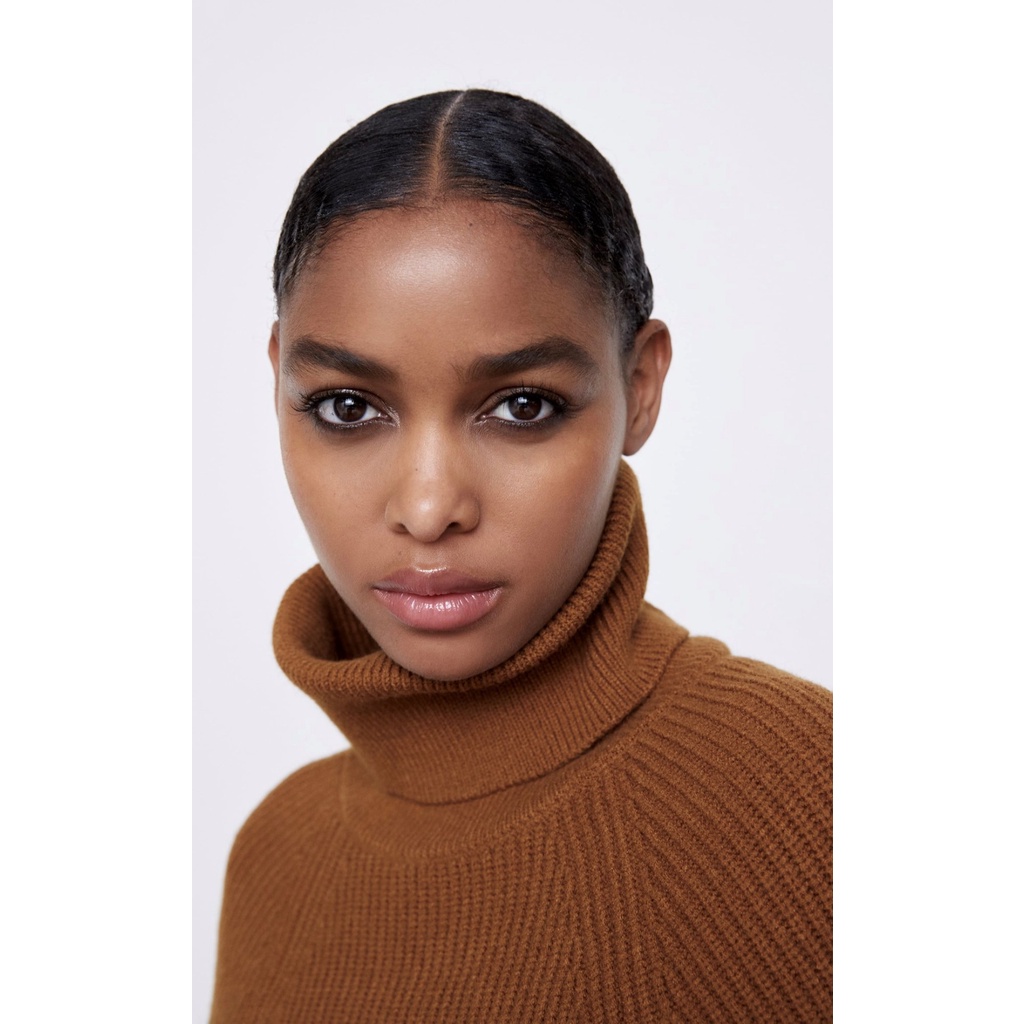 [Có Bill] Áo Choàng Dệt Kim Cao Cổ Màu Nâu Size S Áo Zara Auth | BigBuy360 - bigbuy360.vn