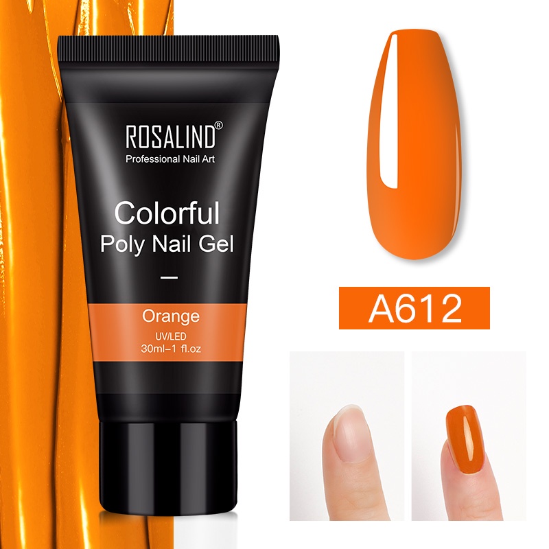 Gel UV Poly Rosalind A611-A630 giúp đắp và nối dài móng khô nhanh 24 màu thời trang dung tích 30ml