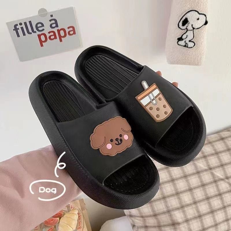 JY409- C3 - Dép  đôi nam nữ gấu Trà Sữa xinh phù hợp cặp đôi  bền chắc giá rẻ ưu đãi