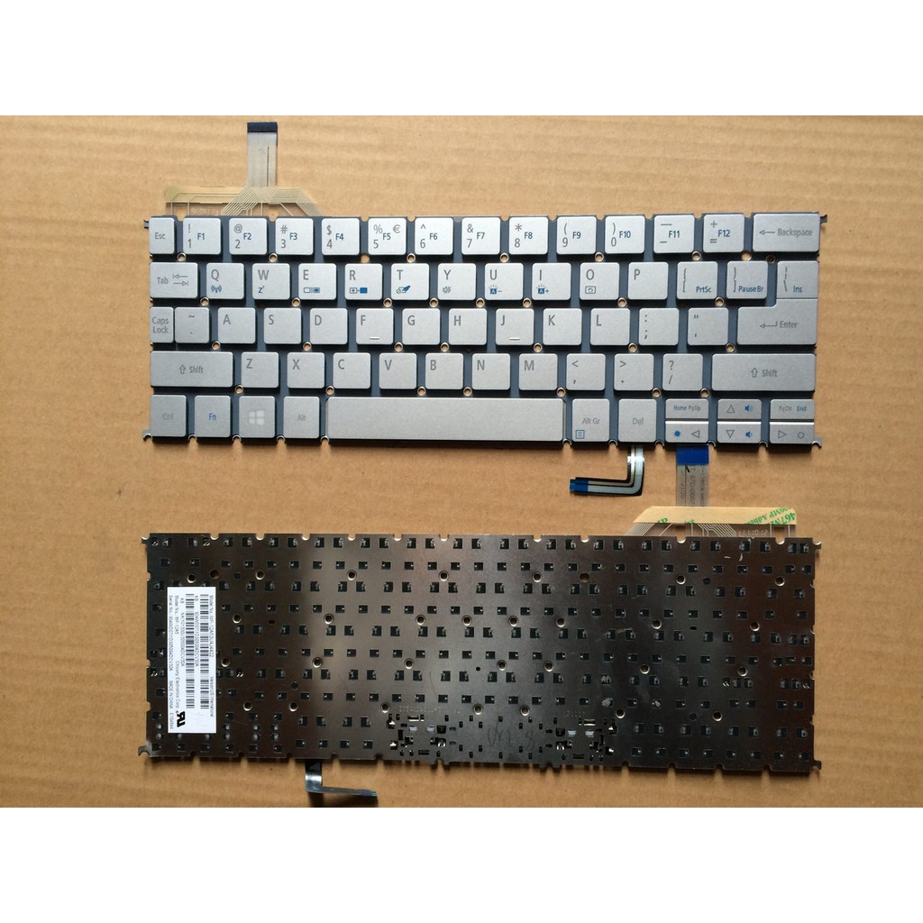 (KEYBOARD) BÀN PHÍM LAPTOP ACER S7-191 dùng cho Aspire S7 S7-191, S7-192 &lt;br&gt;(CÁP PHỤ NẰM DƯỚI NÚT DEL)