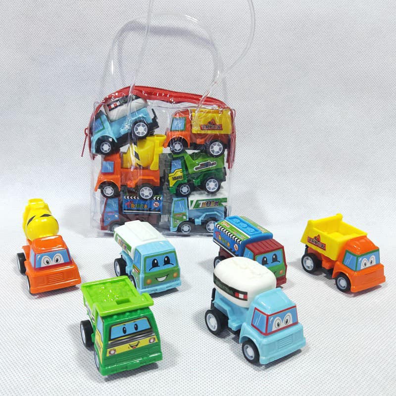 Bộ 6 xe ô tô chạy đà, cho bé yêu, cực bắt mắt, đồ chơi cho bé - Soleil Home