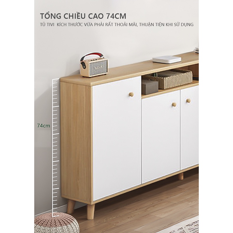 Tủ ti vi để sàn nhiều học tủ kích thước 1m2 nhỏ gọn - gp219