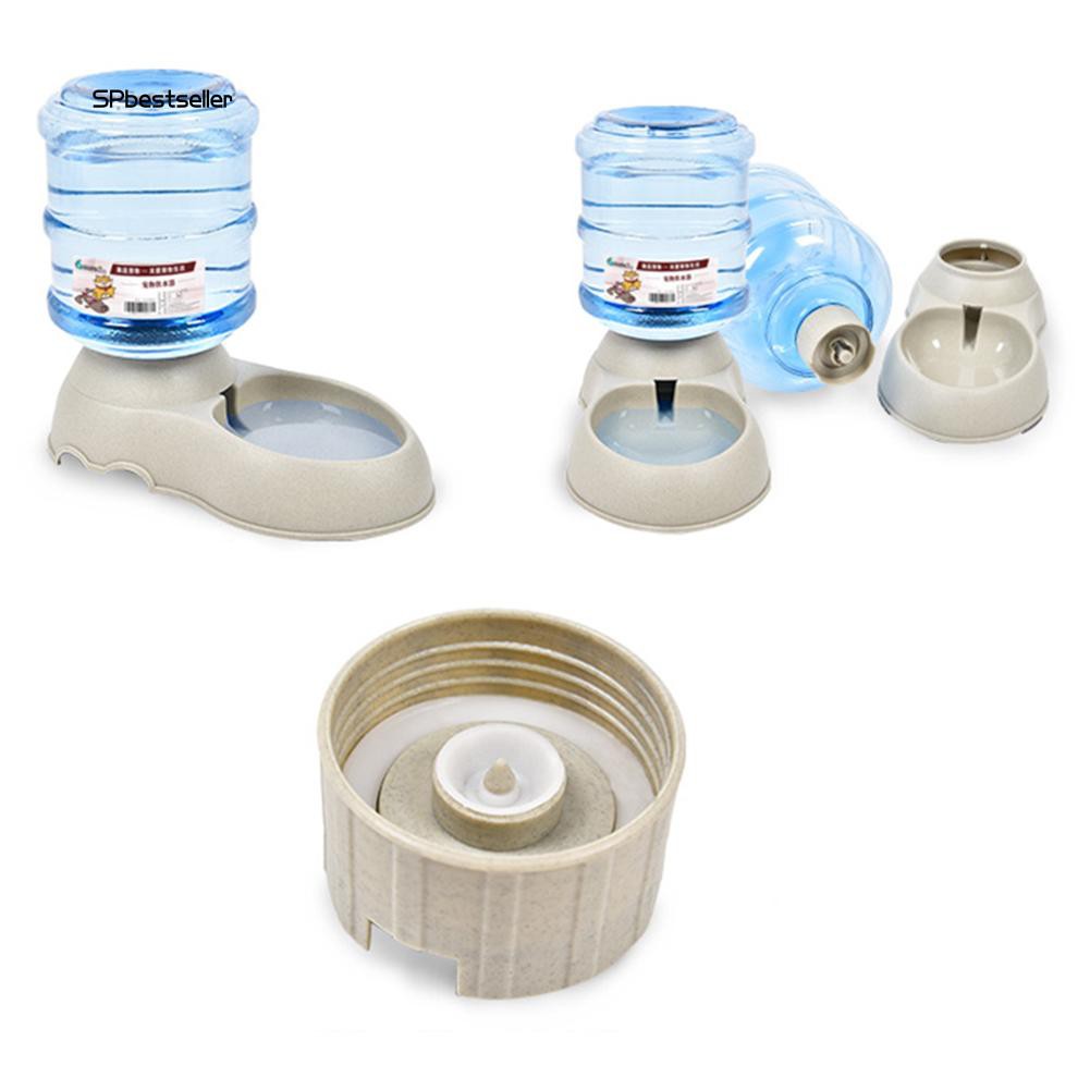 SPBS❤3.75L Pet Cat Dog Automatic Feeder Food Drink Animal Bowl Water Bowl Dispenser