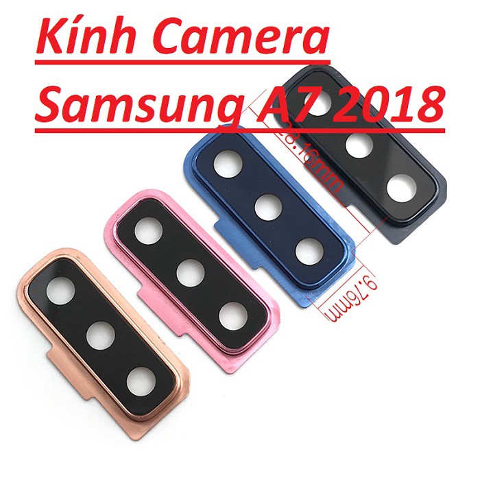Mã Giảm ELFLASH7 20K Đơn 50K 🌟 Hàng Chính Hãng 🌟 Kính Camera Sau Mặc Kính Camera Samsung A7 2018 Có Khung Viền Zin New