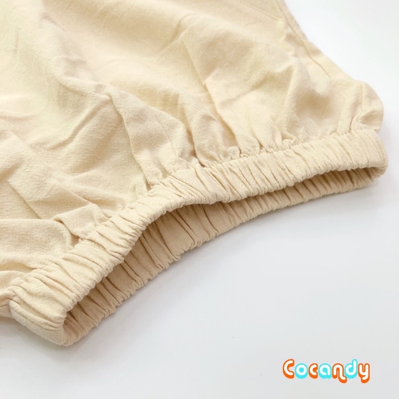 Pass set gồm áo sơ mi và quần be thô đũi size cho bé 6-12m