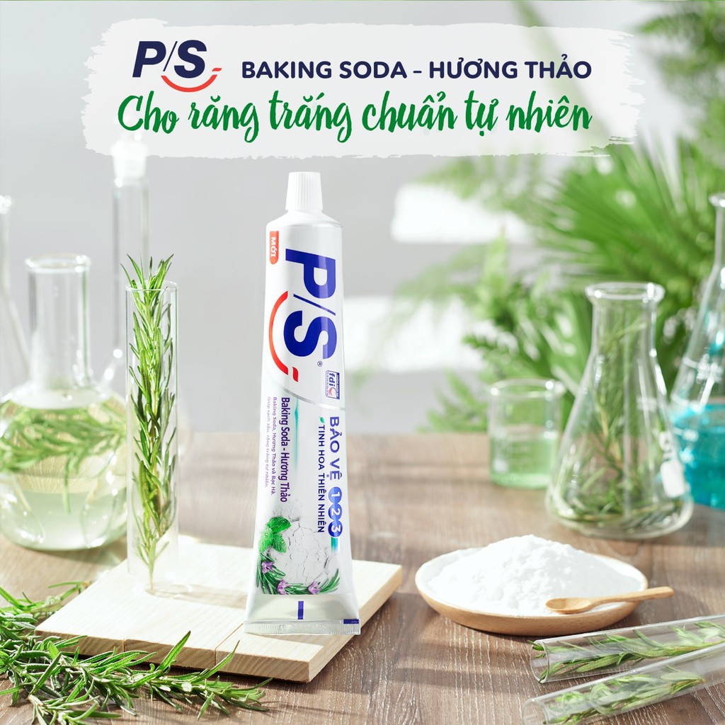 Kem đánh răng P/S bảo vệ 123 baking soda - hương thảo 230g