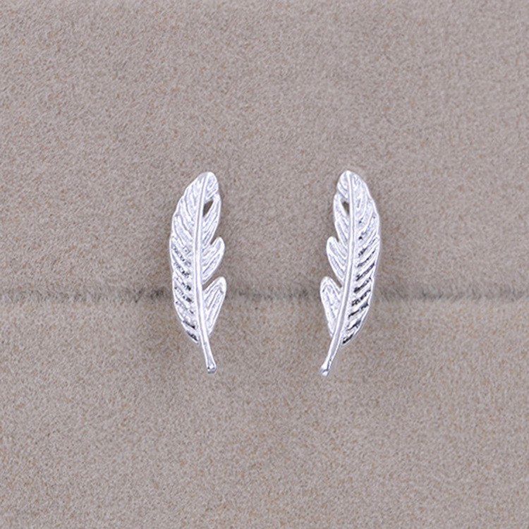 Bông tai bạc 925 Hình Lông Vũ trẻ trung xinh xắn ANTA Jewelry ATJ3076