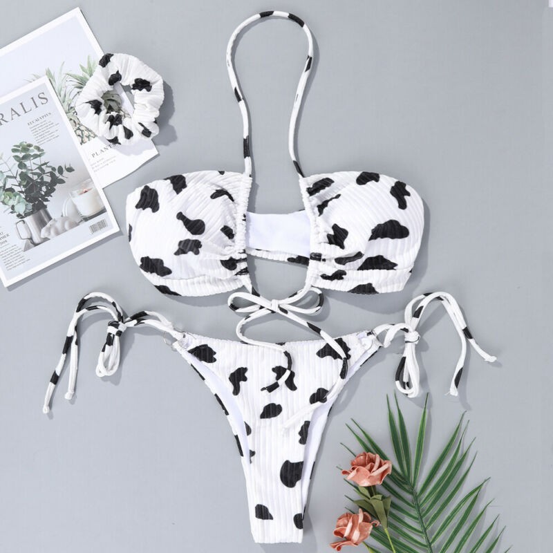 Bikini Cột Dây Lưng Cao Hoạ Tiết In Cho Phái Nữ | BigBuy360 - bigbuy360.vn