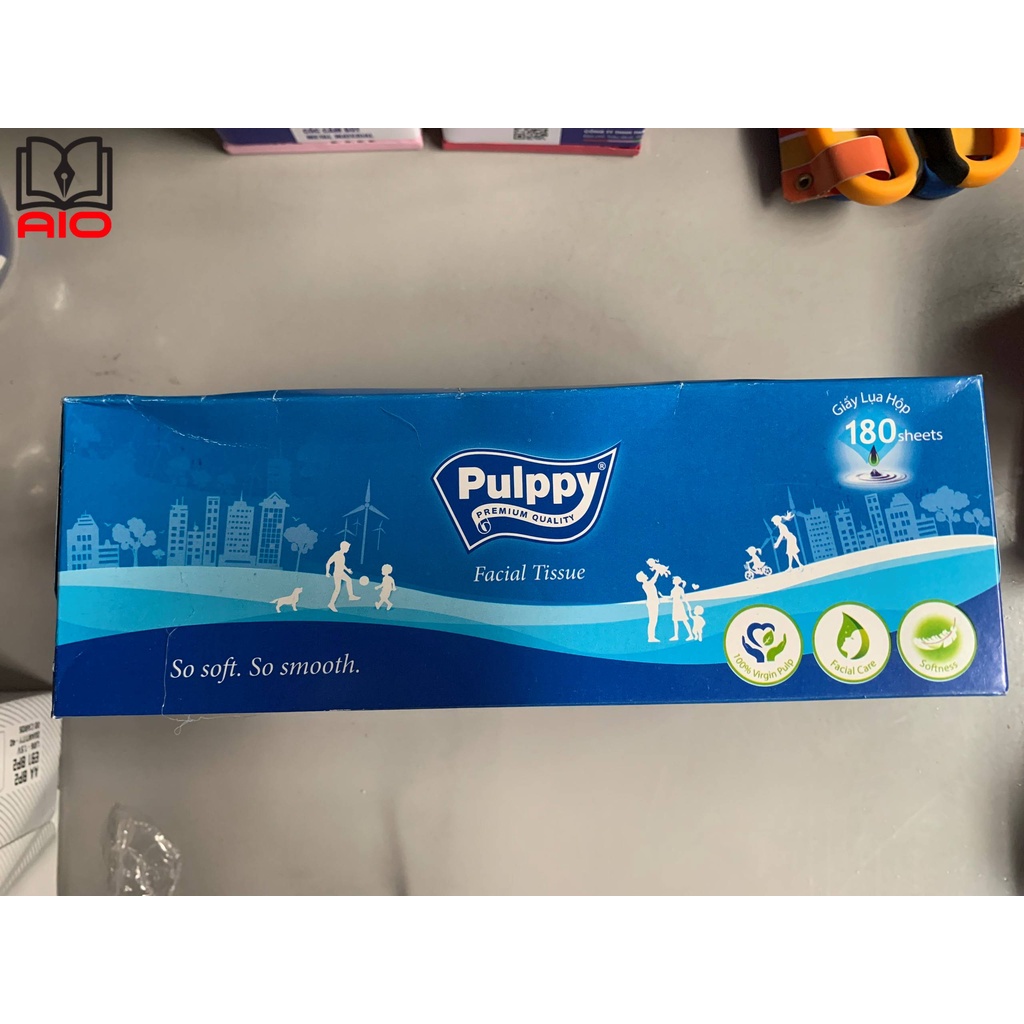 Khăn Giấy Hộp Pulppy 180 tờ