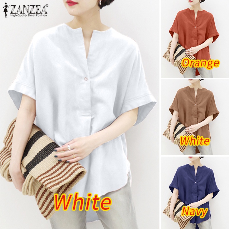 Zanzea Áo Nữ Tay Ngắn Cổ Chữ V Thời Trang Quyến Rũ