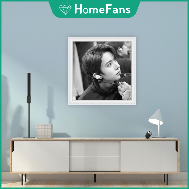 Bộ Tranh Đính Đá 5D Tự Làm Họa Tiết Thần Tượng Hàn Quốc 30x30cm/40x40cm/50x50cm