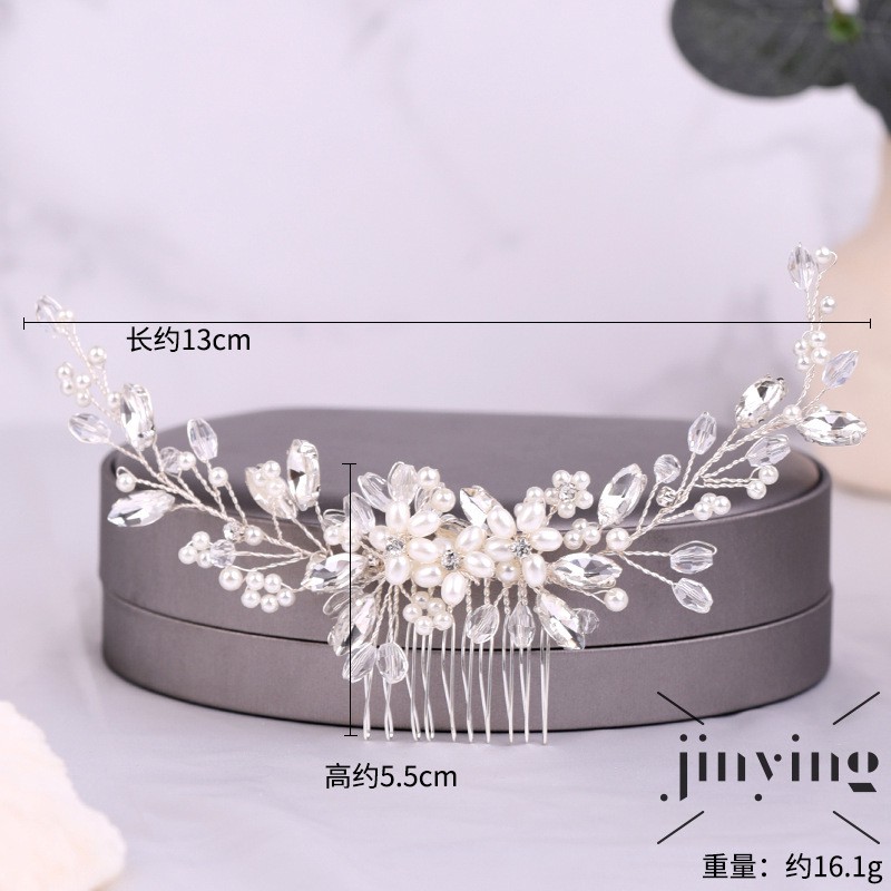 GETNOIVAS Lược cài tóc đính ngọc trai sang trọng cho nữ