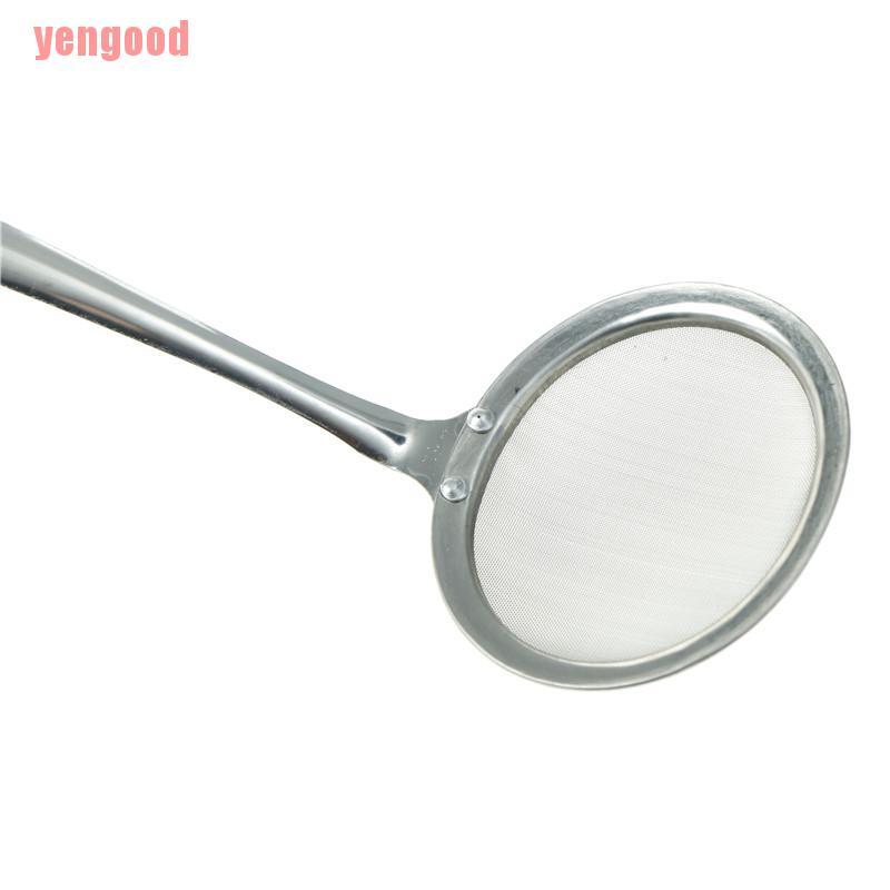 Rây Lọc Thức Ăn Bằng Thép Không Gỉ Tay Cầm Dài Tiện Lợi