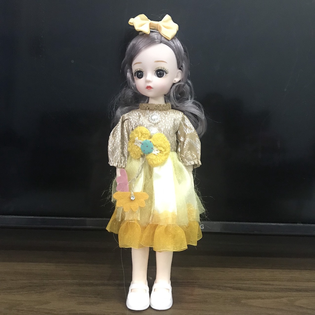 Đồ chơi Búp bê cao 30cm xinh xắn khớp xoay linh hoạt, tóc dày đẹp - Smart Baby