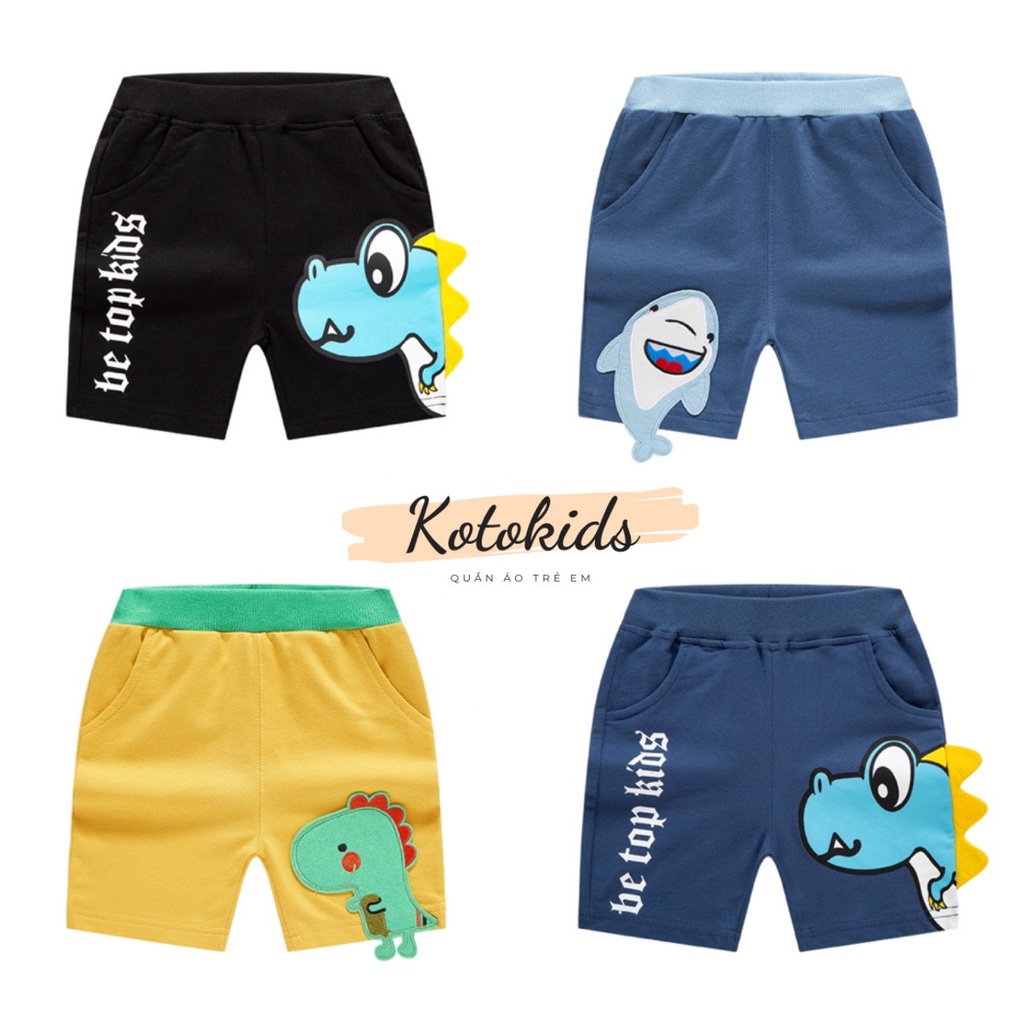 Quần thun bé trai BETOP quần short cho bé in hình ngộ nghĩnh chất cotton (DK9023 - DK9031)