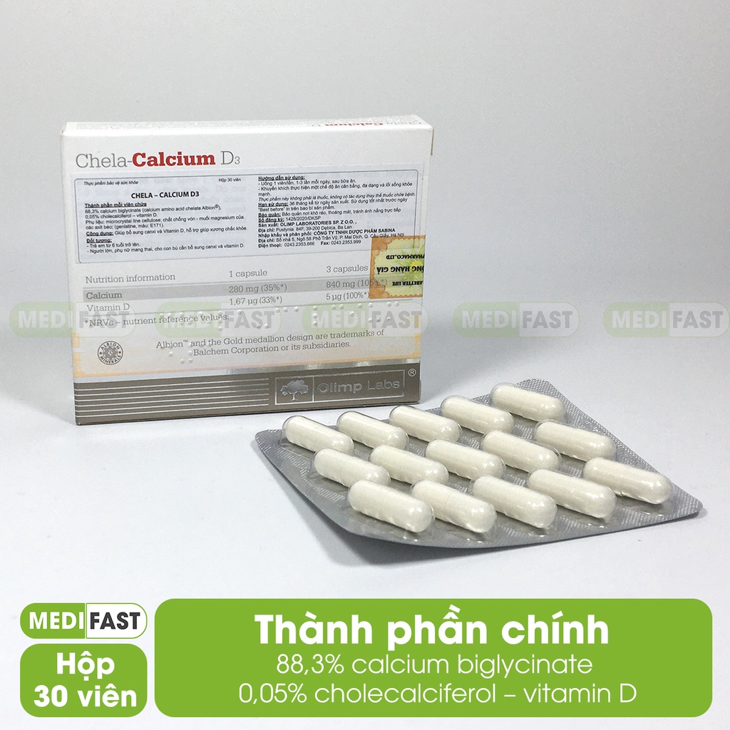 Chela Calcium bổ sung Canxi hữu cơ và D3 cho bà bầu, người lớn, mẹ sau sinh, không gây táo bón, nhập khẩu chính hãng