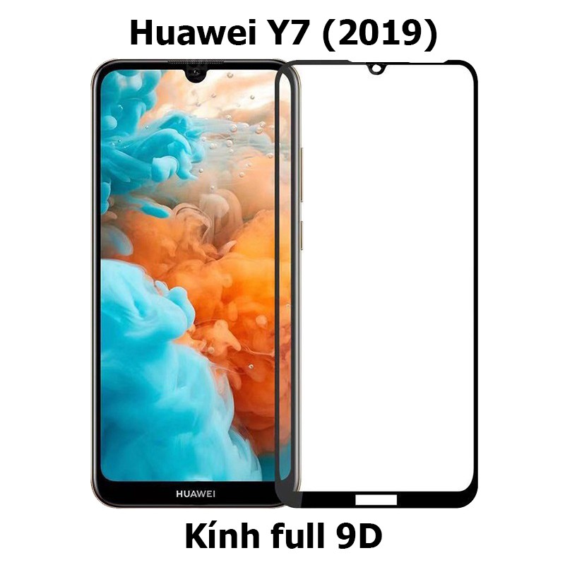 Combo ốp lưng silicon kính cường lực full màn hình Huawei Y7 Pro 2019