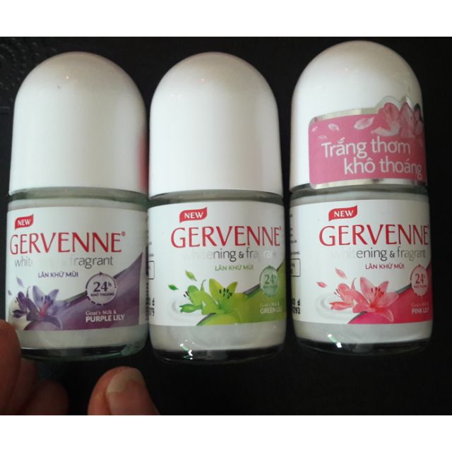 Gervenne - Lăn khử mùi trắng da 25ml - 3 mùi